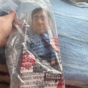 Novelty Male Doll in Suit - Blue and Burgundy